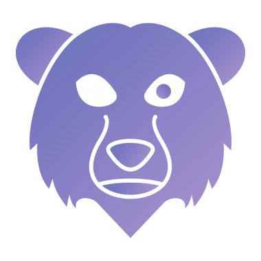 face of a panda head, vector illustration