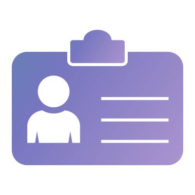 ID kart simgesi vektör illüstrasyonu