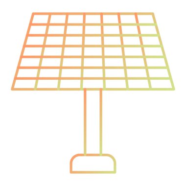 Güneş paneli simgesi. vektör illüstrasyonu