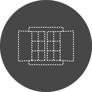 Pencere Vektörü Şekil Simgesi Tasarımı 