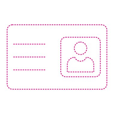 Kimlik kartı simgesi. vektör illüstrasyonu