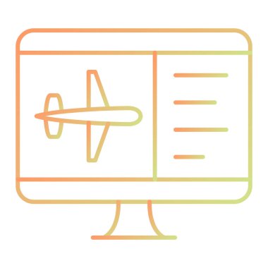 uçak ikonu vektör illüstrasyonu