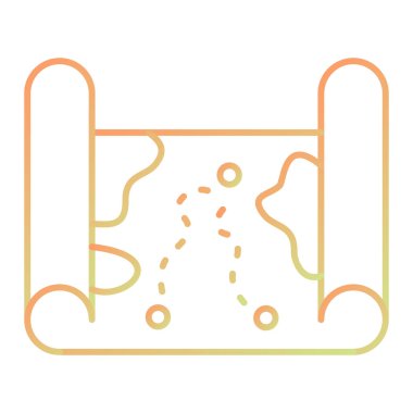 Bir havlu simgesinin vektör illüstrasyonu