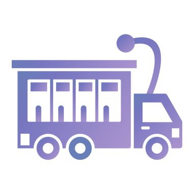 Otobüs. Web simgesi basit illüstrasyon