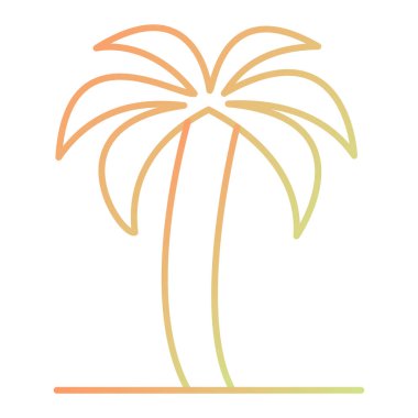 Palmiye ağacı simgesi vektör illüstrasyon tasarımı