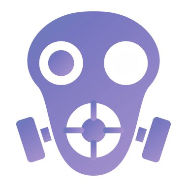 Gaz maskesi. Web simgesi basit tasarım