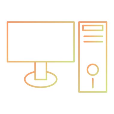 Bilgisayar simgesi. vektör illüstrasyonu