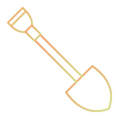 kürek simgesi vektör illüstrasyonu