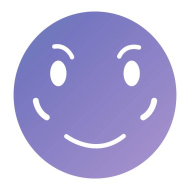 Şirin ve mutlu yüzün vektör çizimi