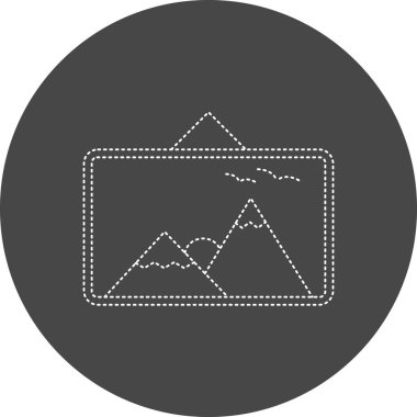 Fotoğraf simgesinin vektör illüstrasyonu