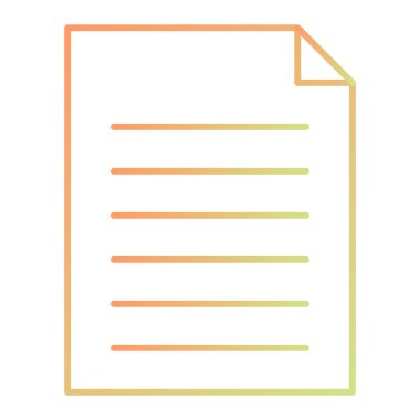 Belge. Web simgesi basit illüstrasyon