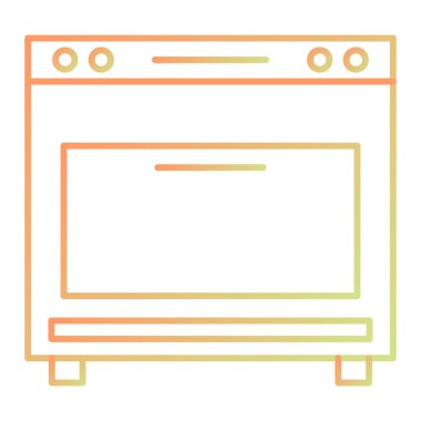 Fırın. Web simgesi basit illüstrasyon