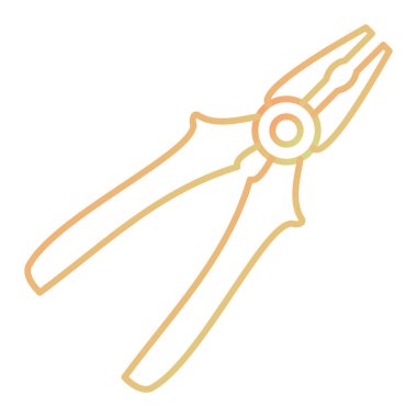 vector illustration of a cartoon pliers