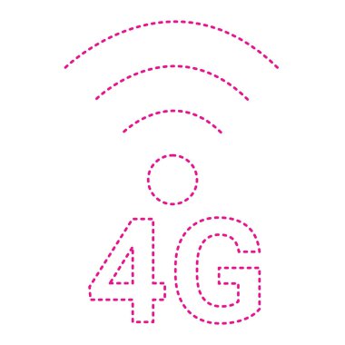 number of 4g icon design illustration 
