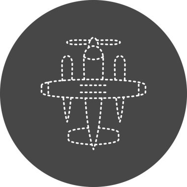 Uçak simgesinin vektör illüstrasyonu