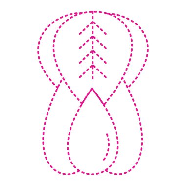 pink flower silhouette on white background