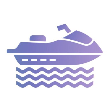 Bir yolcu gemisi simgesinin vektör çizimi