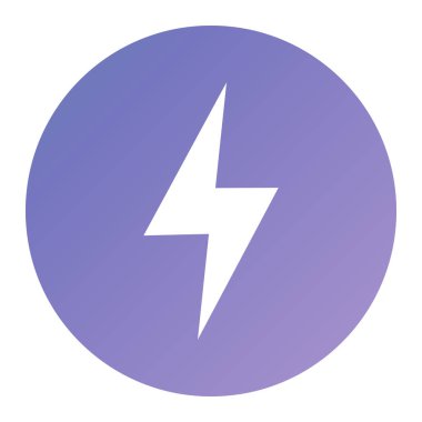 power icon. simple illustration of lightning light vector button for web