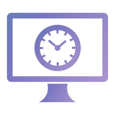 Saat. Web simgesi basit illüstrasyon