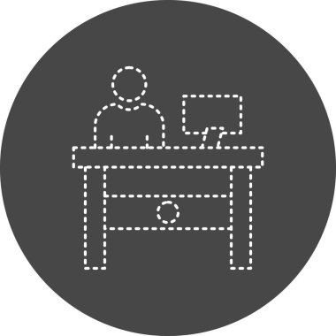 vector illustration of business and office table icon