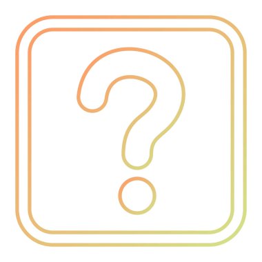 Soru işareti simgesi. Beyaz arka plan üzerinde Internet düğmesi