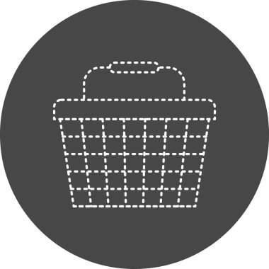 Alışveriş sepeti simgesinin vektör illüstrasyonu