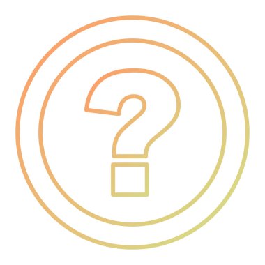 question mark sign. thin line icon on white background.