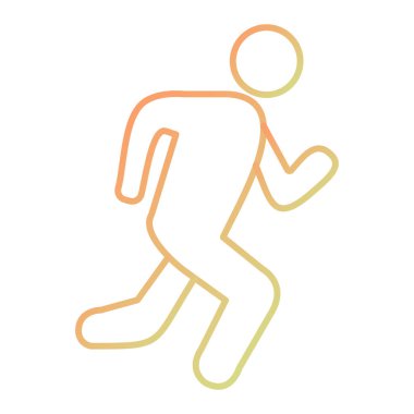 koşan adam simgesi. Spor sembolü. vektör illüstrasyonu