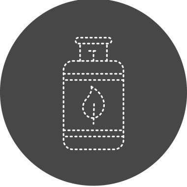 Biyolojik gaz simgesi, vektör illüstrasyonu basit tasarım