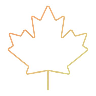 Akçaağaç yaprağı ikonu vektör illüstrasyon grafik tasarımı