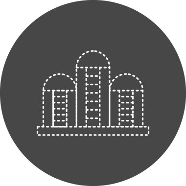 vector illustration of modern Silo building icon