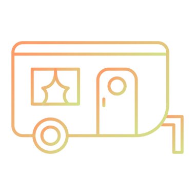 Bir araba simgesinin vektör illüstrasyonu