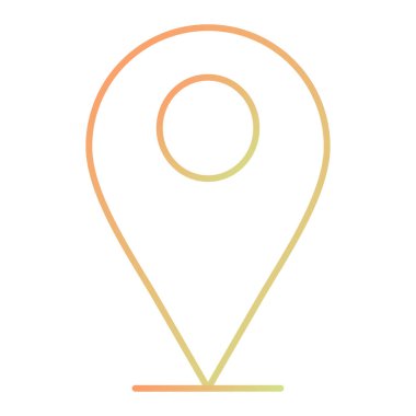 Bir pin simgesinin vektör illüstrasyonu