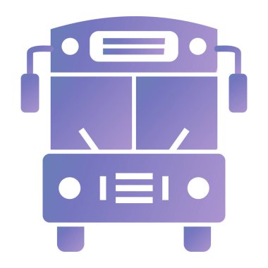 Otobüs. Web simgesi basit illüstrasyon