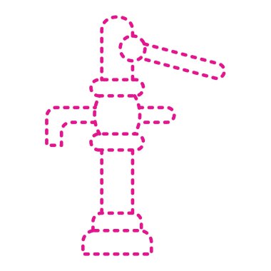 Musluk ikonu. Web için boru vektör simgelerinin özet çizimi