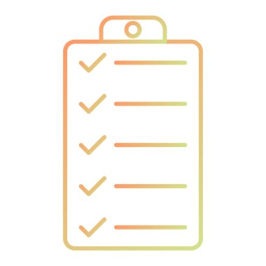 Kontrol listesi. Web simgesi basit illüstrasyon