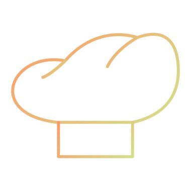 Şef şapka ikonu. Web için ekmek vektör simgelerinin özet çizimi