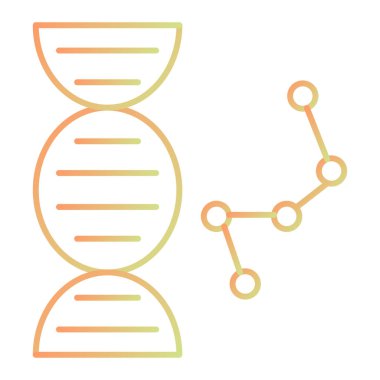 DNA molekül ikon vektörü. Bilim araştırma teknolojisi sembolü.