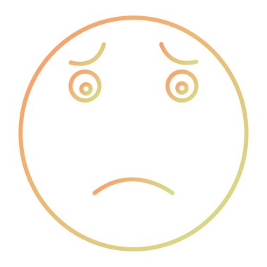 face emoticon icon. outline illustration of eyes vector icons