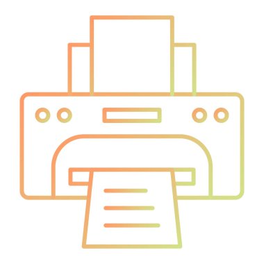 Yazıcı. Web simgesi basit illüstrasyon