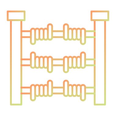 abacus ikon vektör illüstrasyonu