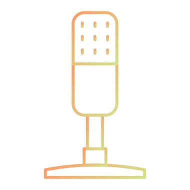 mikrofon simgesi vektör illüstrasyonu