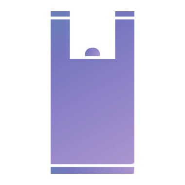 Bir alışveriş poşeti simgesinin vektör çizimi