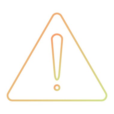 Ünlem işareti simgesi. uyarı sembolü. Tehlike işareti. Beyaz arka planda izole edilmiş. vektör illüstrasyonu
