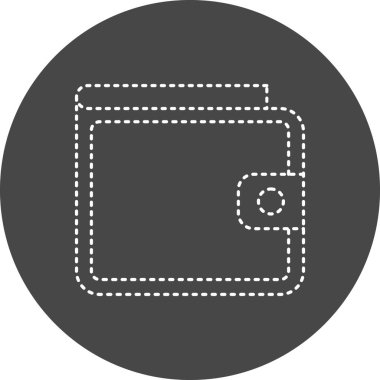 Cüzdan. Web simgesi basit tasarım