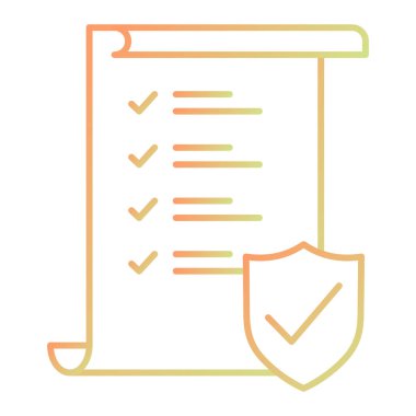 Web ve mobil uygulama tasarımınız, pano logo konseptiniz için beyaz arkaplanda izole edilmiş kontrol listesi simgesi vektörü