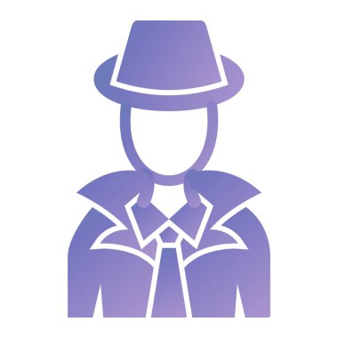 Şapkalı adam, vektör çizimi.