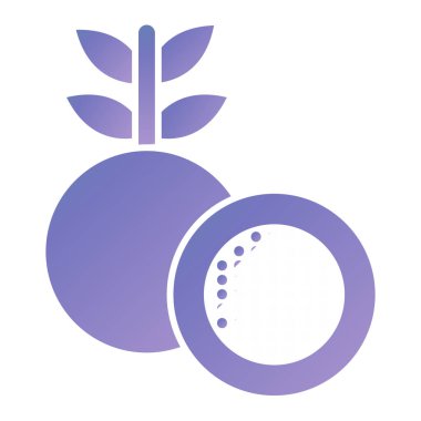 vector illustration of a purple and white icon with a gradient mesh