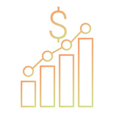 finansal büyüme grafik vektörü çizimi