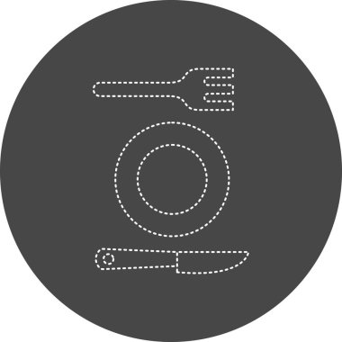 Çatal bıçak takımı simge vektör çizim